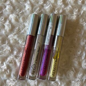 New Set of 4 Almay Goddess Gloss Collection - Shimmering Red, Purple, Gold